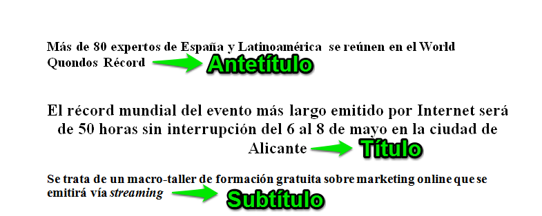 Ejemplo de nota de prensa I