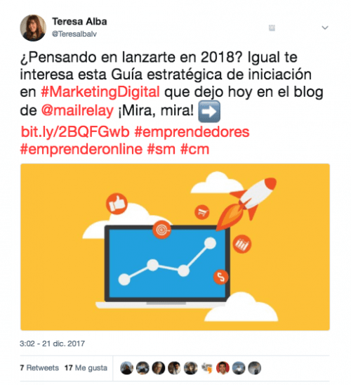 Imagen ejemplo tipos de contenidos en texto (mención)