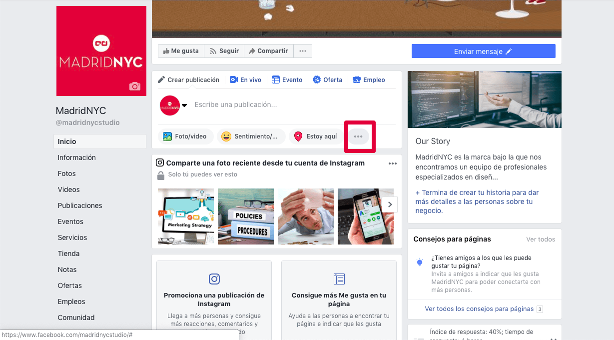 encuestas en Facebook Paso 1