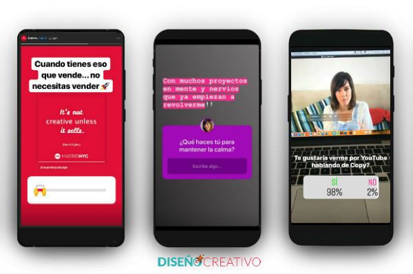Ejemplos de stickers para hacer marketing en Instagram