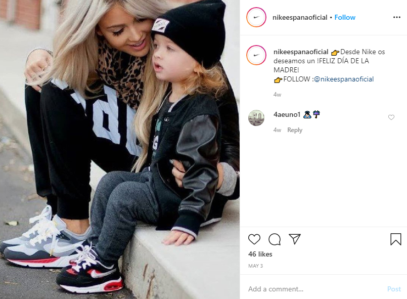 Ejemplo caption Instagram Nike