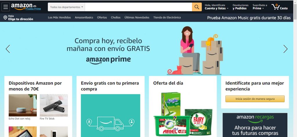 Ejemplo slider Amazon